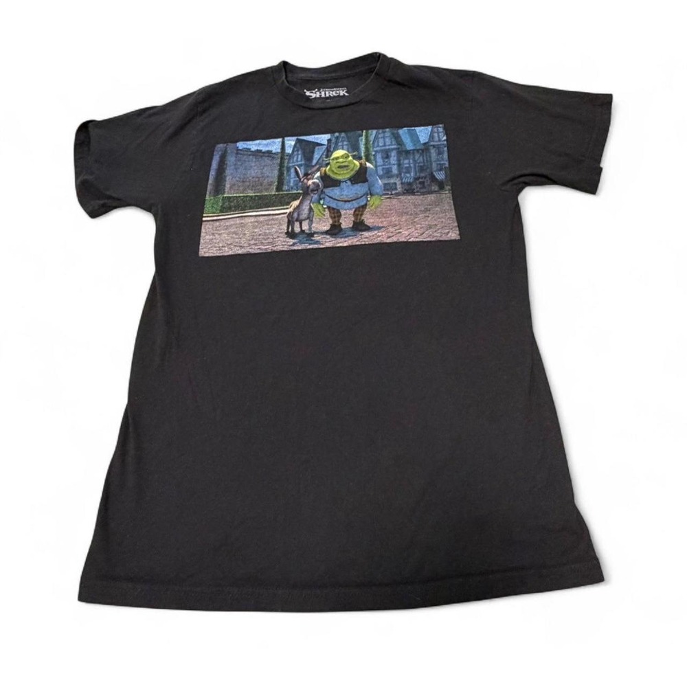 DreamWorks Shrek Donkey Men's Medium Black Graphic T-Shirt Movie Tee
